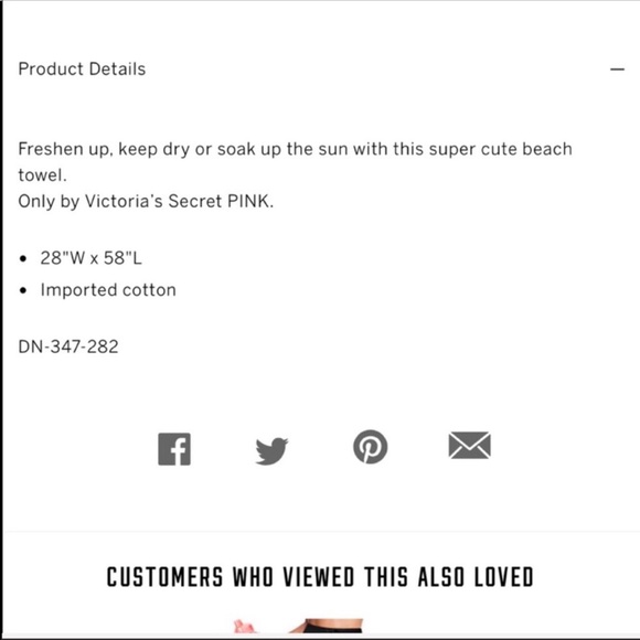 Vs pink beach towel neon pink sea you never - Picture 4 of 4
